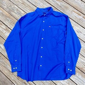 Tommy Bahama Big & Tall Island Twill Shirt Blue